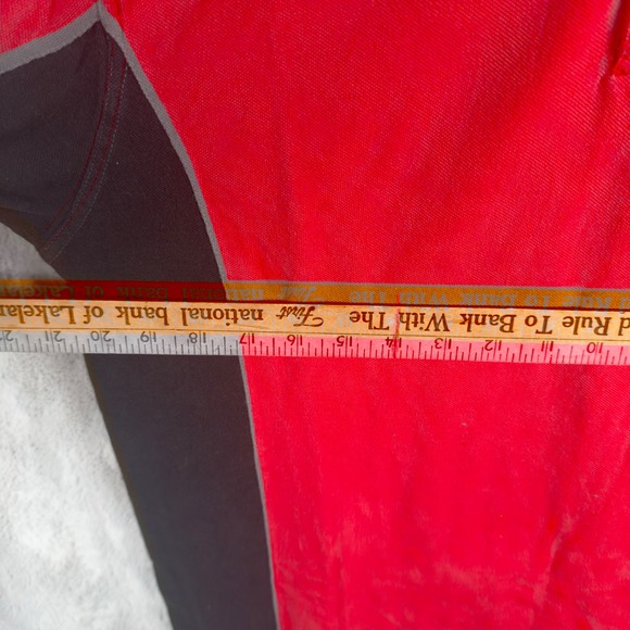 CSA Cincinnati Reds MLB Polo Shirt Mens Medium Red Black Colorblock Embroidered - Picture 7 of 8